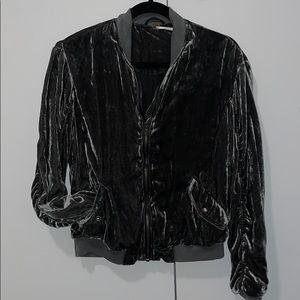 Free People Ruched Bomber Jacket